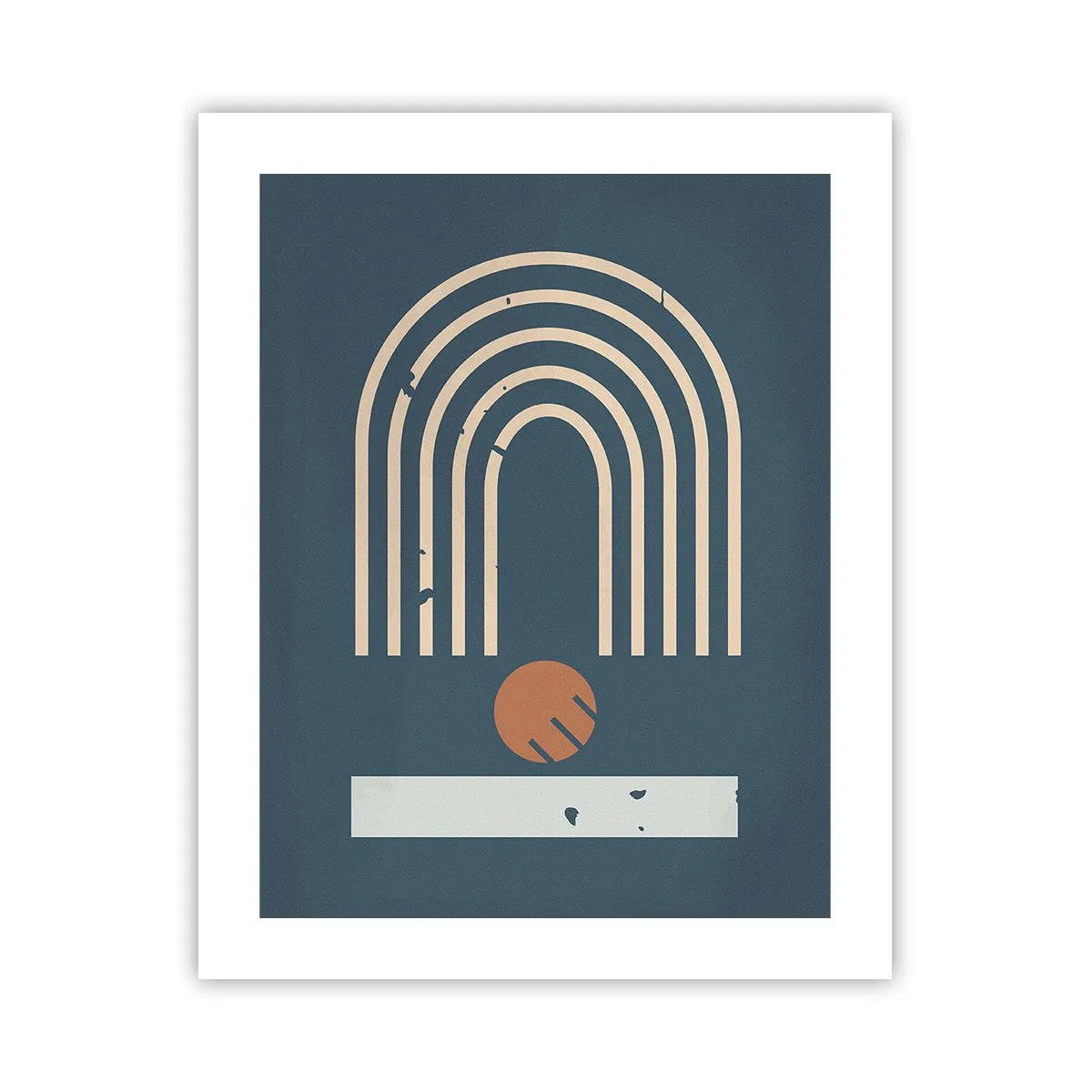 Poster - Geometria in blu - 40x50 cm