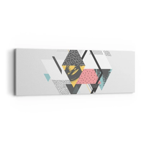 Quadro su tela - Stampe su Tela - Variazione con triangoli e rombi - 90x30 cm