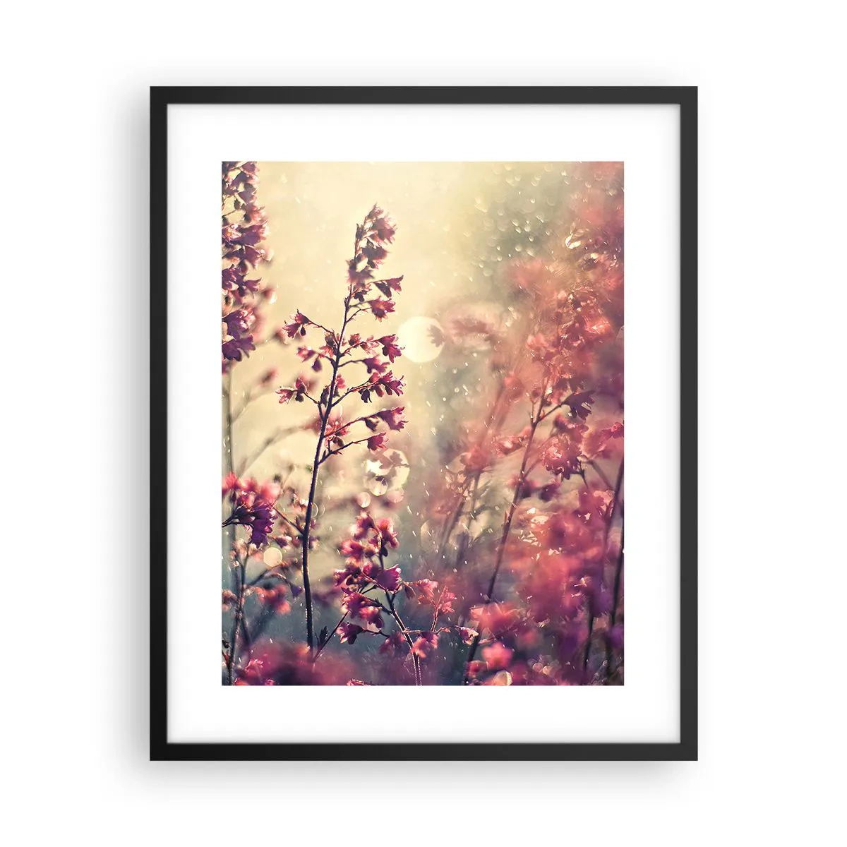 Poster in cornice nera - Giardino misterioso - 40x50 cm