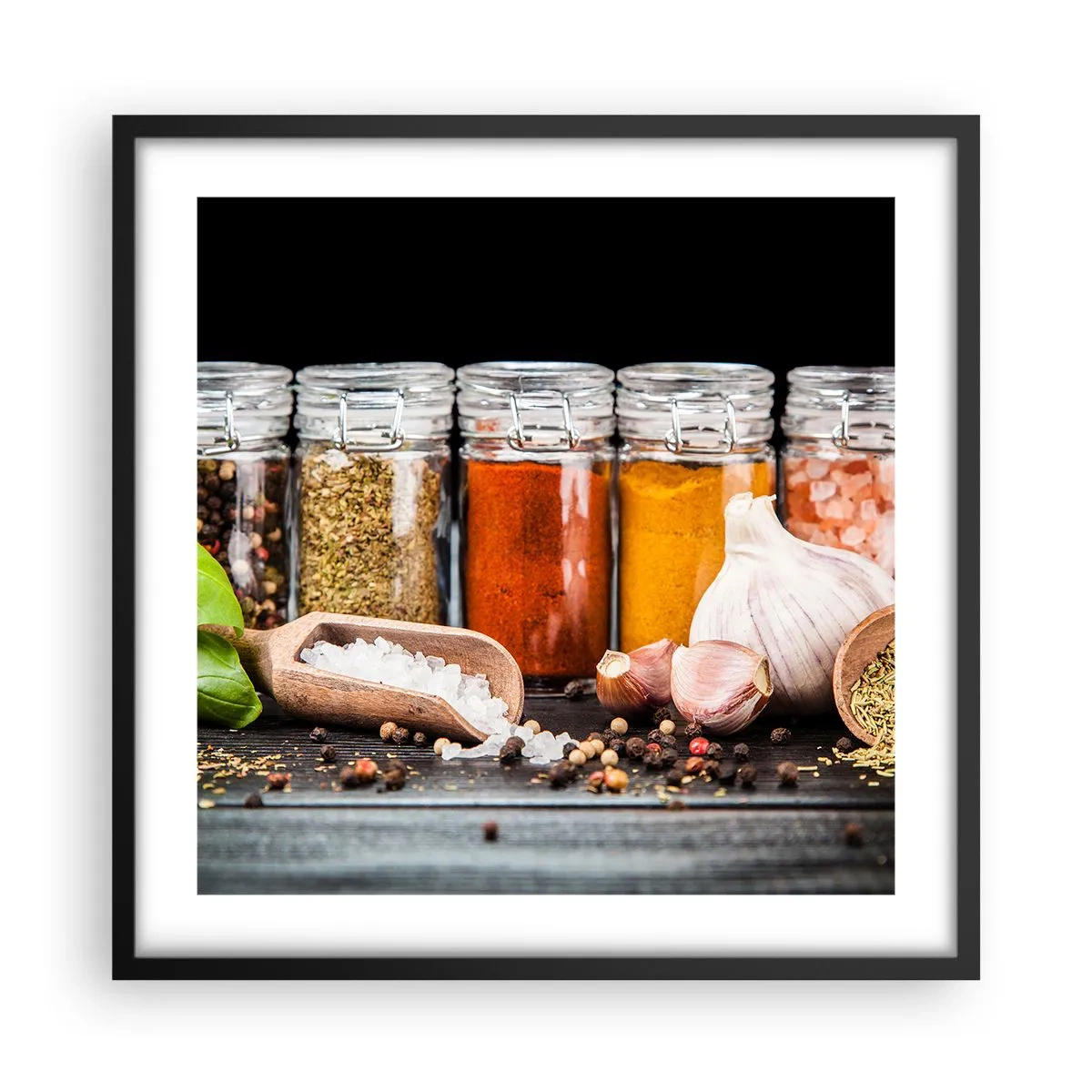 Poster in cornice nera - Perché la vita abbia sapore - 50x50 cm