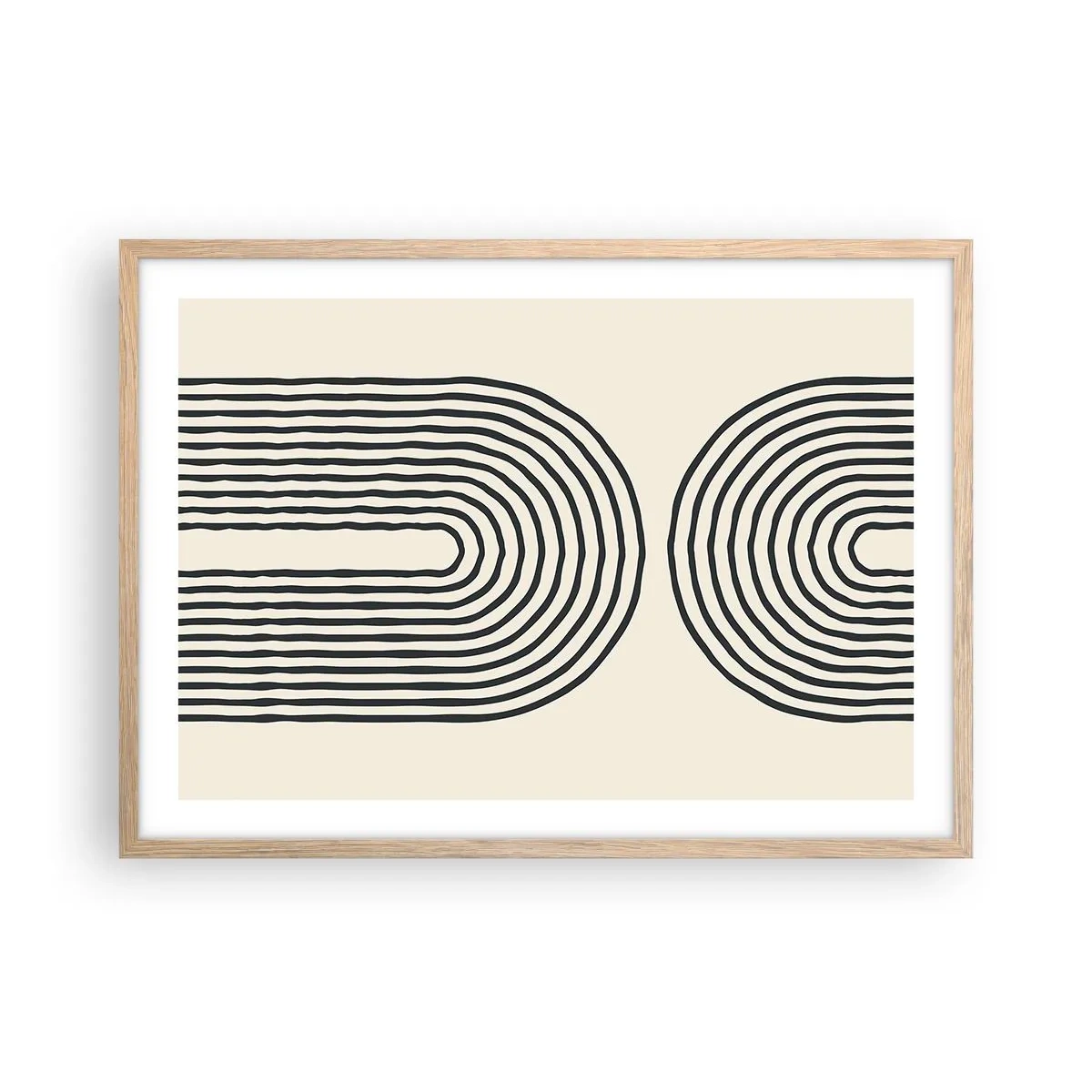 Poster in cornice rovere chiaro - Tra un attimo... - 70x50 cm