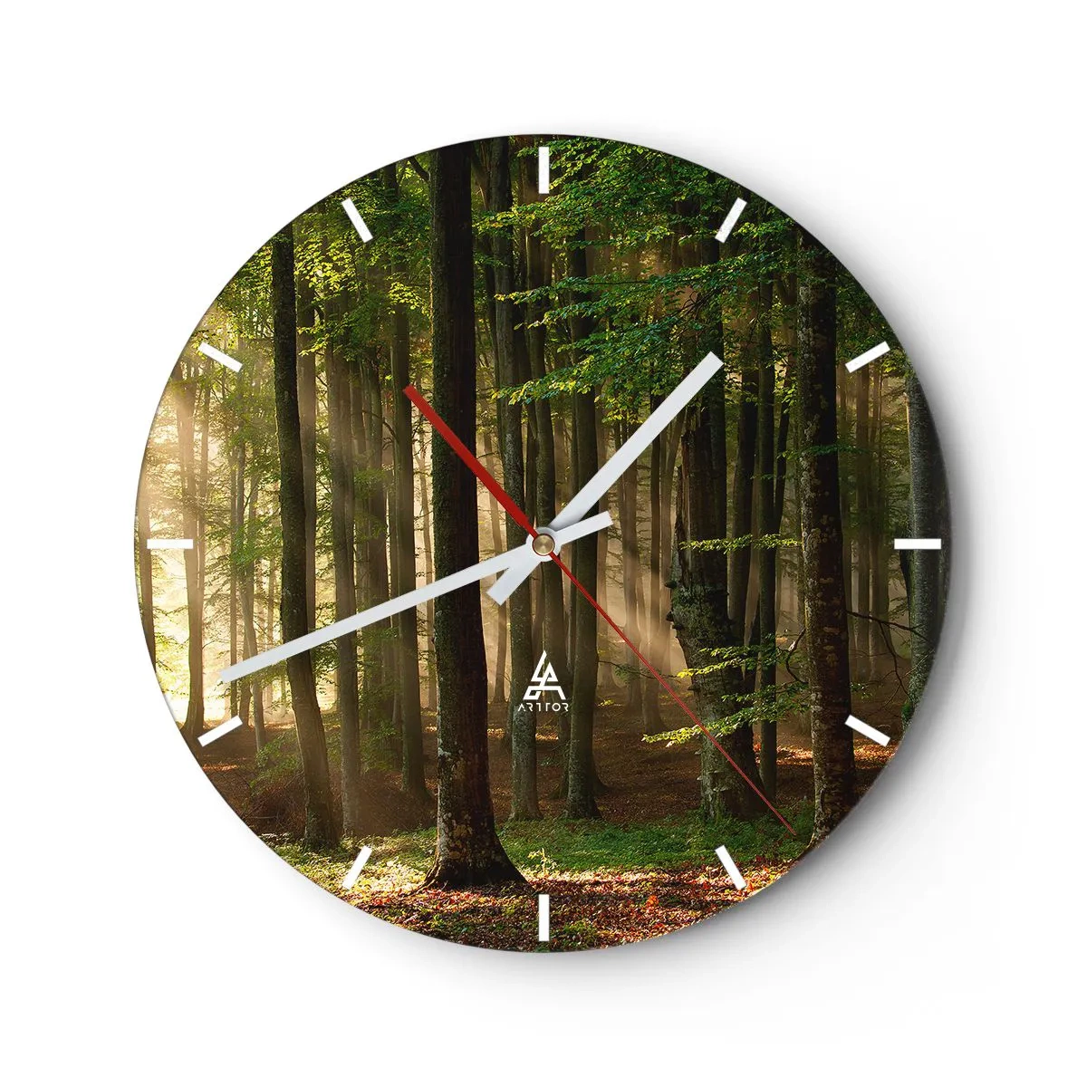 Orologio da parete - Orologio in Vetro - Raggiante in un mattino di primavera - 40x40 cm