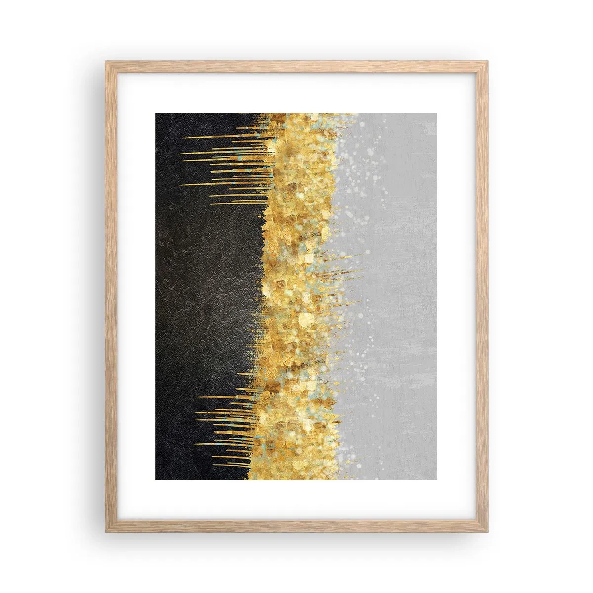 Poster in cornice rovere chiaro - Nel profondo e verso l'alto - 40x50 cm