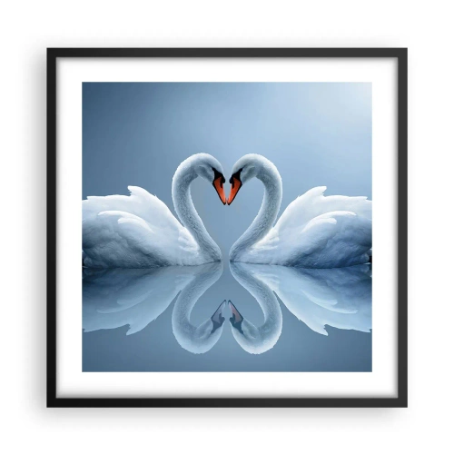 Poster in cornice nera - Il tempo dell'amore - 50x50 cm