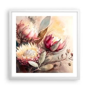 Poster in cornice bianca - Di profilo e di fronte - 50x50 cm