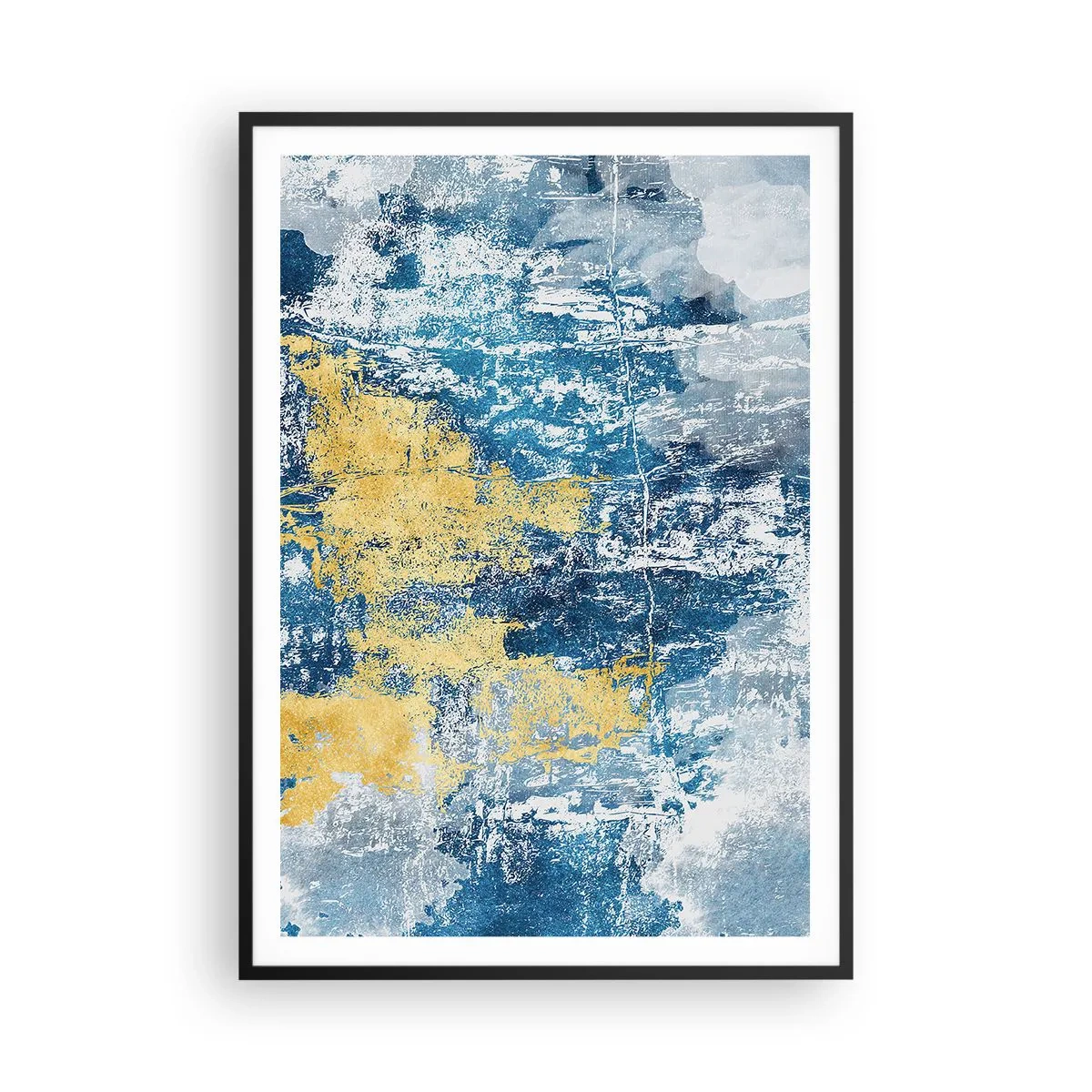 Poster in cornice nera - Astrazione piena di ottimismo - 70x100 cm