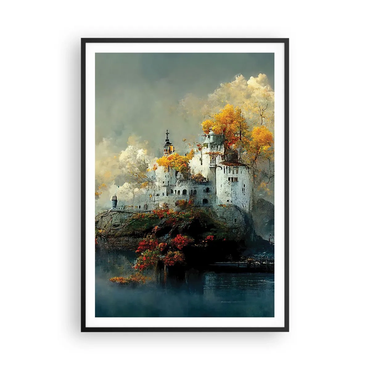 Poster in cornice nera - Inizio di una storia romantica - 70x100 cm