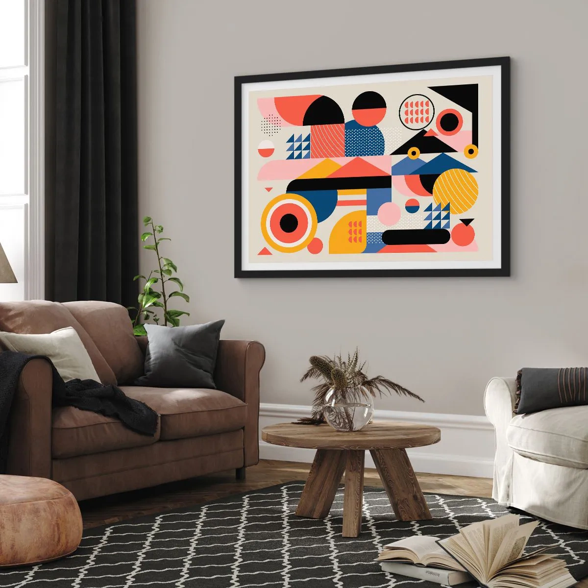 Poster in cornice nera - Composizione: divertiti - 50x40 cm