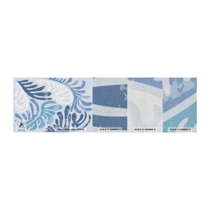 Campione di Fotomurale Premium Canvas - Felci blu - Minimalismo, Pastello, Boho - 100x30 cm