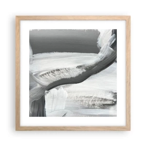 Poster in cornice rovere chiaro - Movimento deciso - 40x40 cm