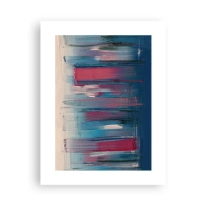 Poster - Composizione verticale in blu e rosso - 30x40 cm