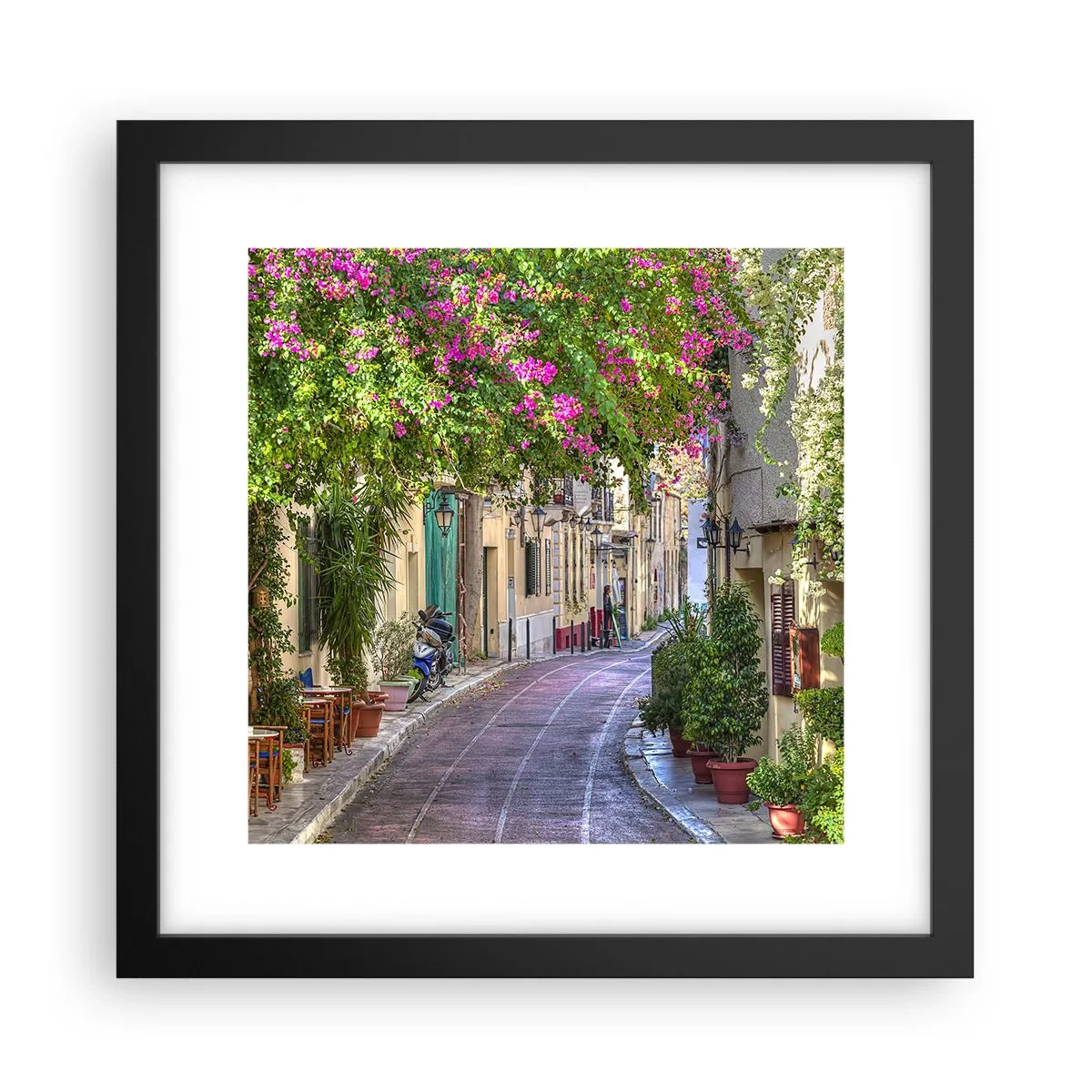 Poster in cornice nera - Angolo fiorito - 30x30 cm