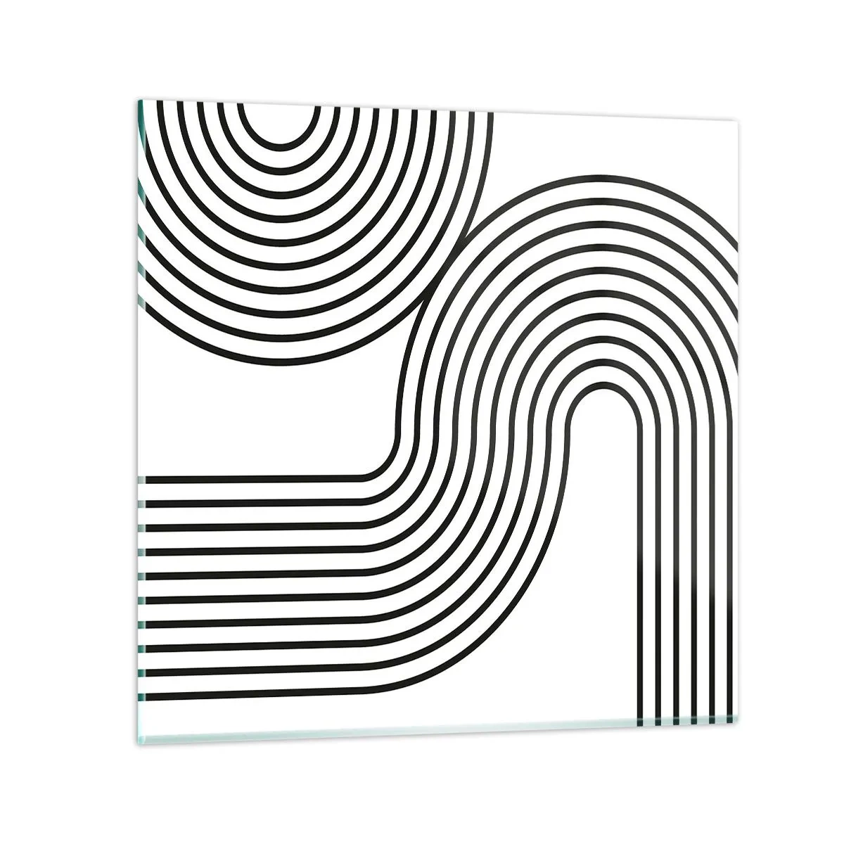 Quadro su vetro - In curva - 40x40 cm