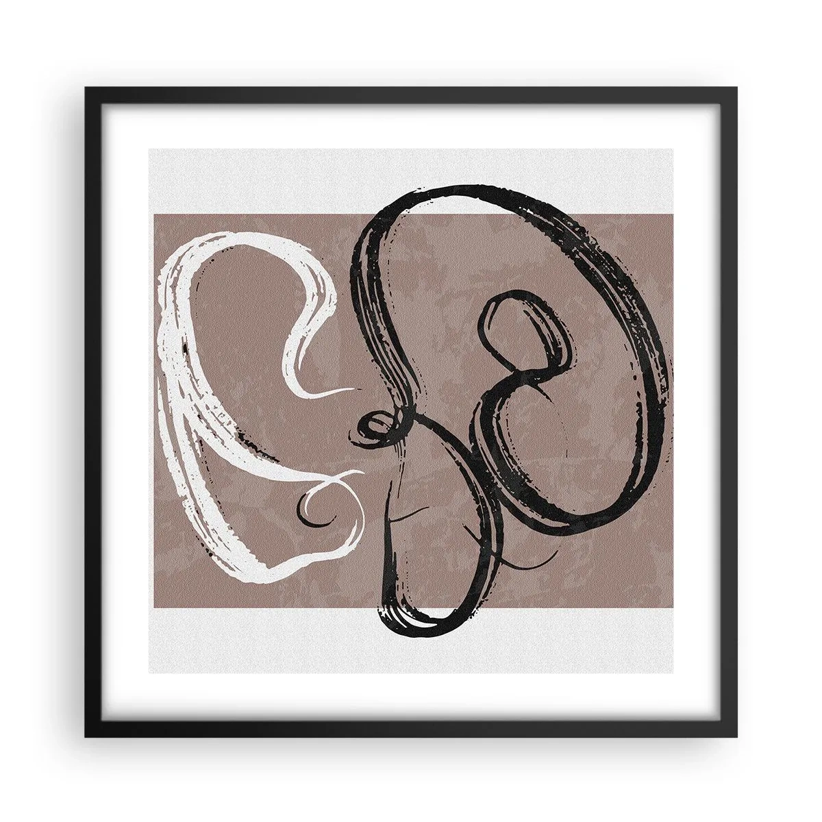 Poster in cornice nera - Composizione: alla ricerca della pienezza - 50x50 cm