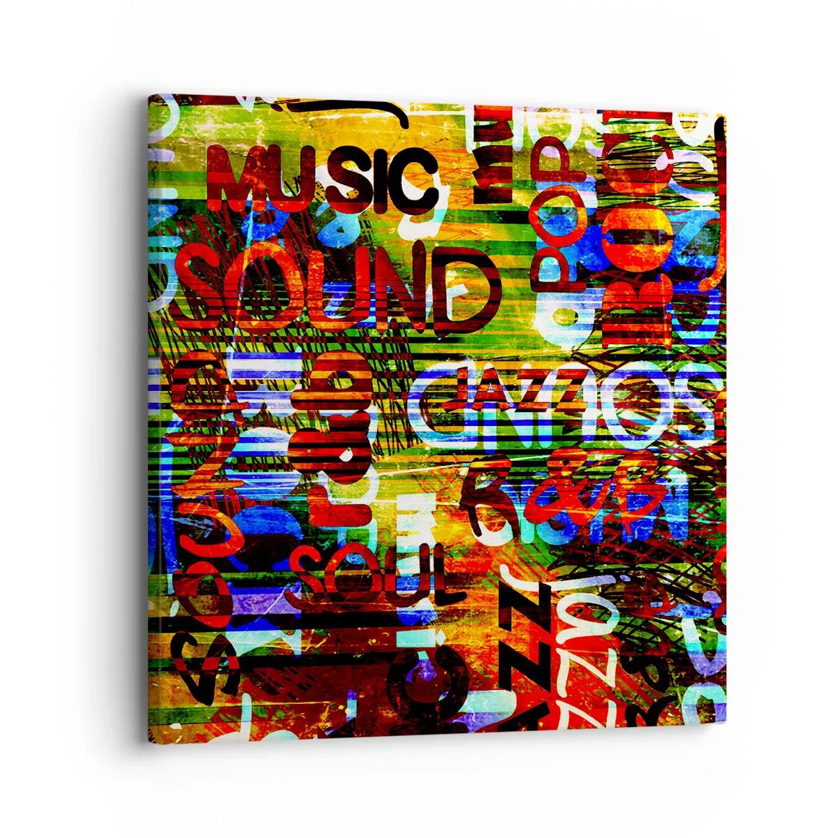 Quadro su tela - Stampe su Tela - Tutti i colori del suono - 30x30 cm