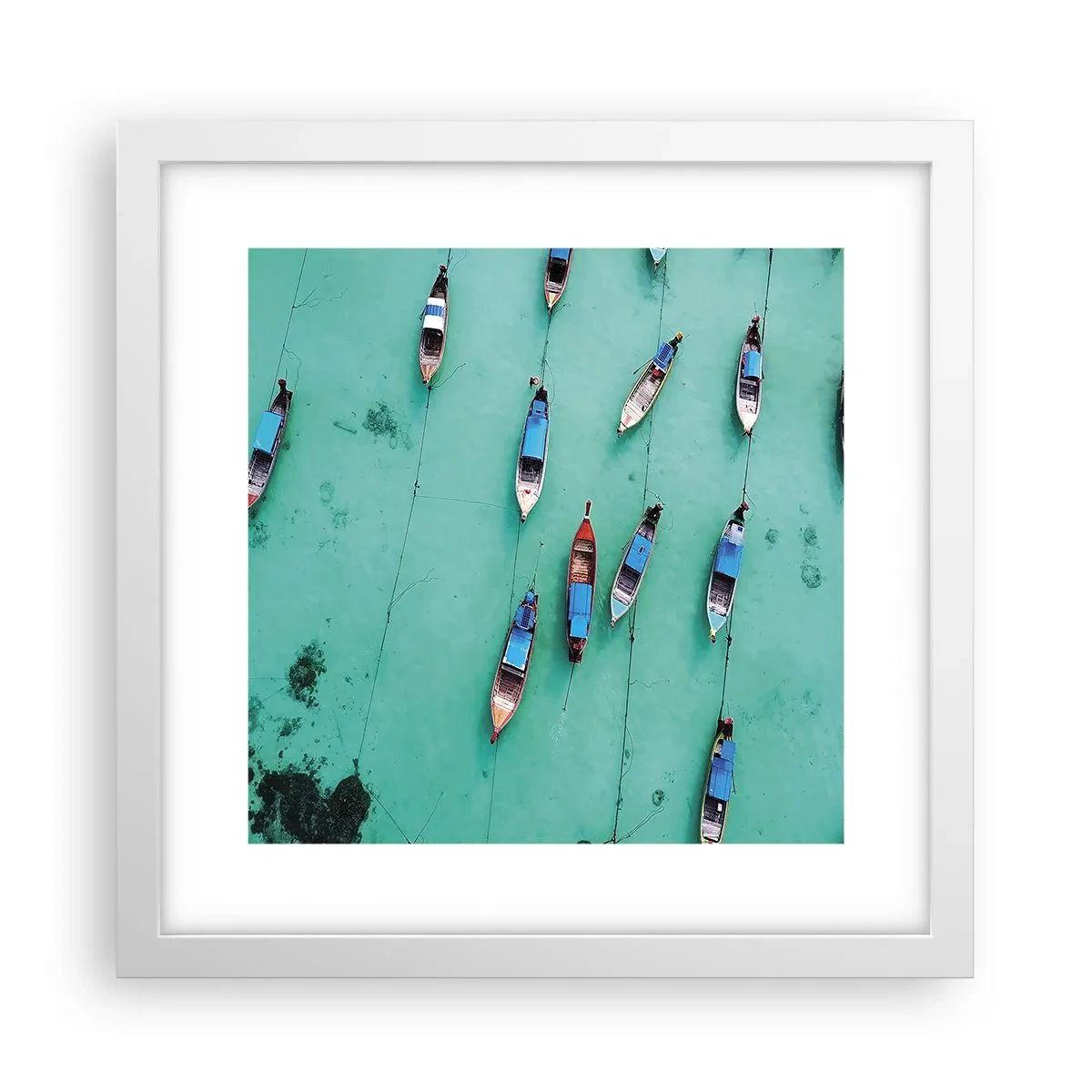 Poster in cornice bianca - In gioiosa attesa - 30x30 cm