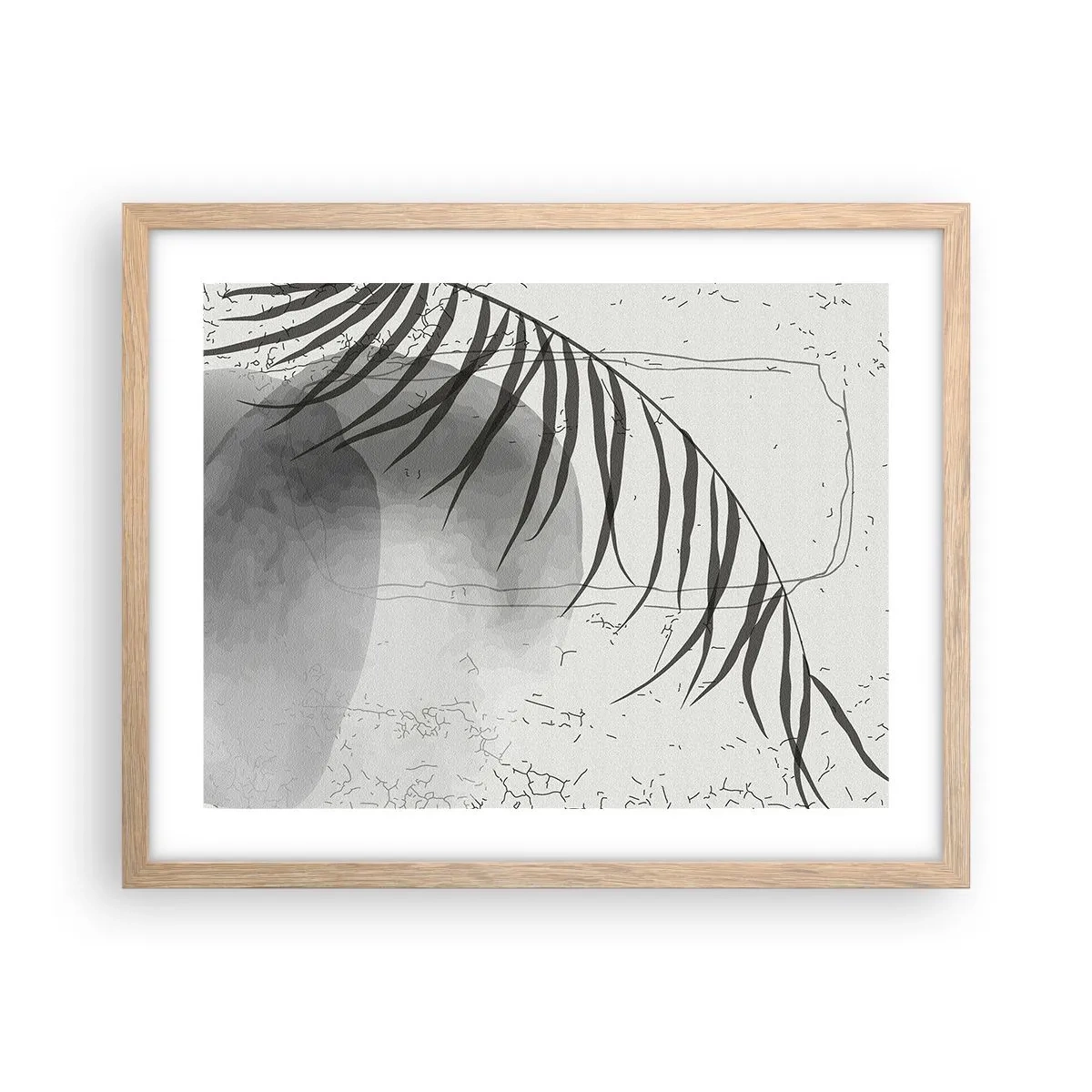 Poster in cornice rovere chiaro - La delicata esoticità della natura - 50x40 cm