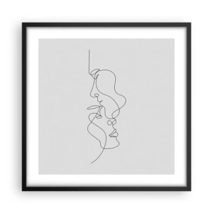 Poster in cornice nera - Il calore dei desideri malinconici - 50x50 cm