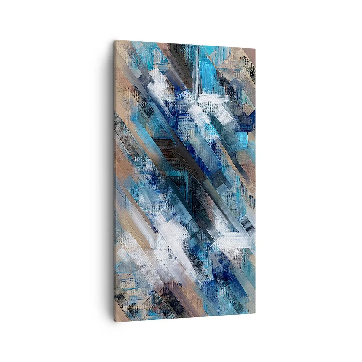 Quadro su tela - Stampe su Tela - Sulla diagonale blu - 45x80 cm