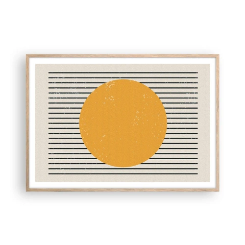 Poster in cornice rovere chiaro - La forza della semplicità - 100x70 cm