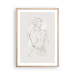 Poster in cornice rovere chiaro - Come uno strumento delicato - 50x70 cm