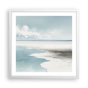 Poster in cornice bianca - Marea dolce - 50x50 cm