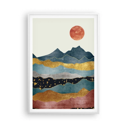 Poster in cornice bianca - La sezione del mondo - 70x100 cm