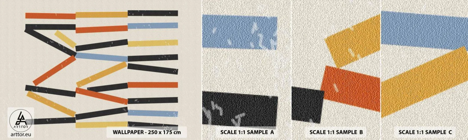 Campione Di Fotomurale Standard Eco - Composizione orizzontale - Minimalismo, Fricchettone, Contemporaneo - 100x30 cm