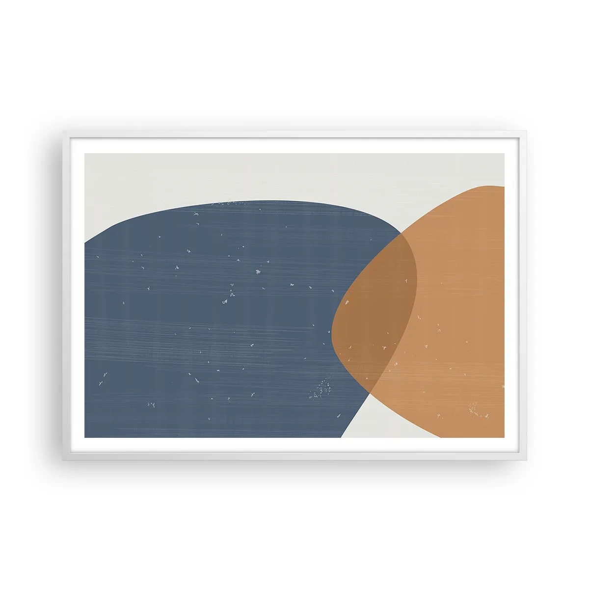 Poster in cornice bianca - Ovali e influenze - 100x70 cm