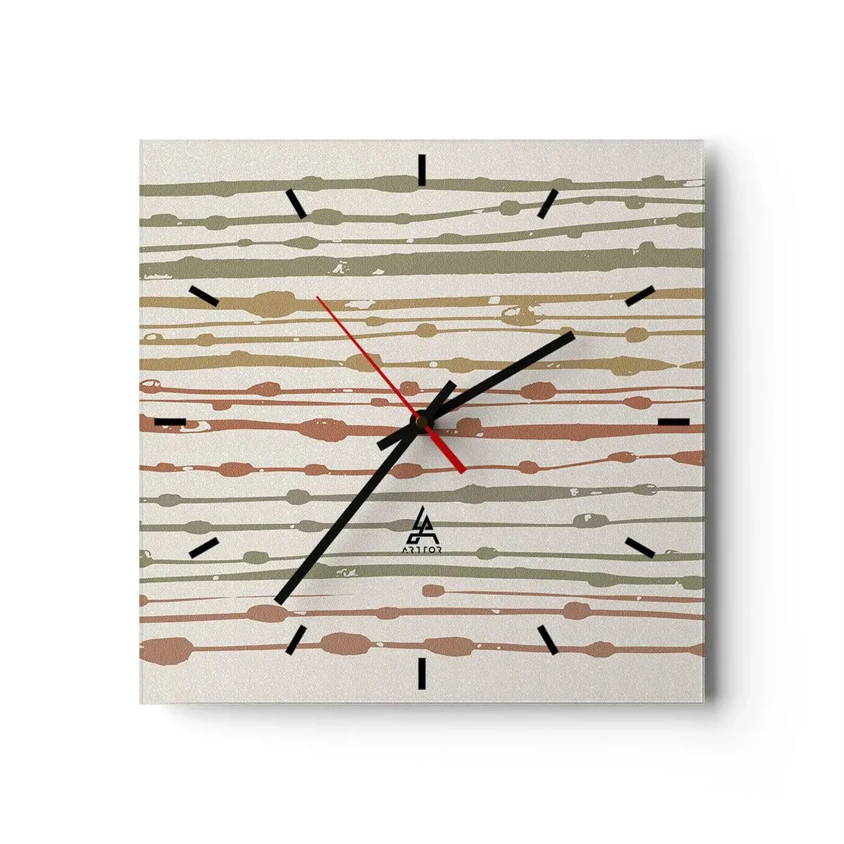 Orologio da parete - Orologio in Vetro - La notazione musicale dei colori - 40x40 cm