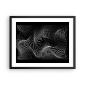 Poster in cornice nera - La danza della luce nello spazio - 50x40 cm