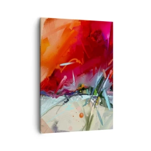 Quadro su tela - Stampe su Tela - Paesaggio astratto dai colori intensi - 50x70cm - Esplosione di luci e colori - Decorazione murale moderna per soggiorno e camera da letto ARTTOR