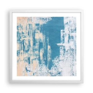 Poster in cornice bianca - Attraverso il ghiaccio - 50x50 cm