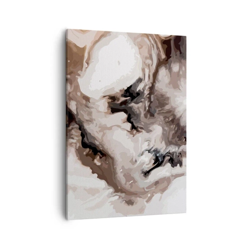 Quadro su tela - Stampe su Tela - Motivo astratto nei toni del marrone e del bianco - 50x70cm - La nascita della galassia - Decorazione murale moderna per soggiorno e camera da letto ARTTOR