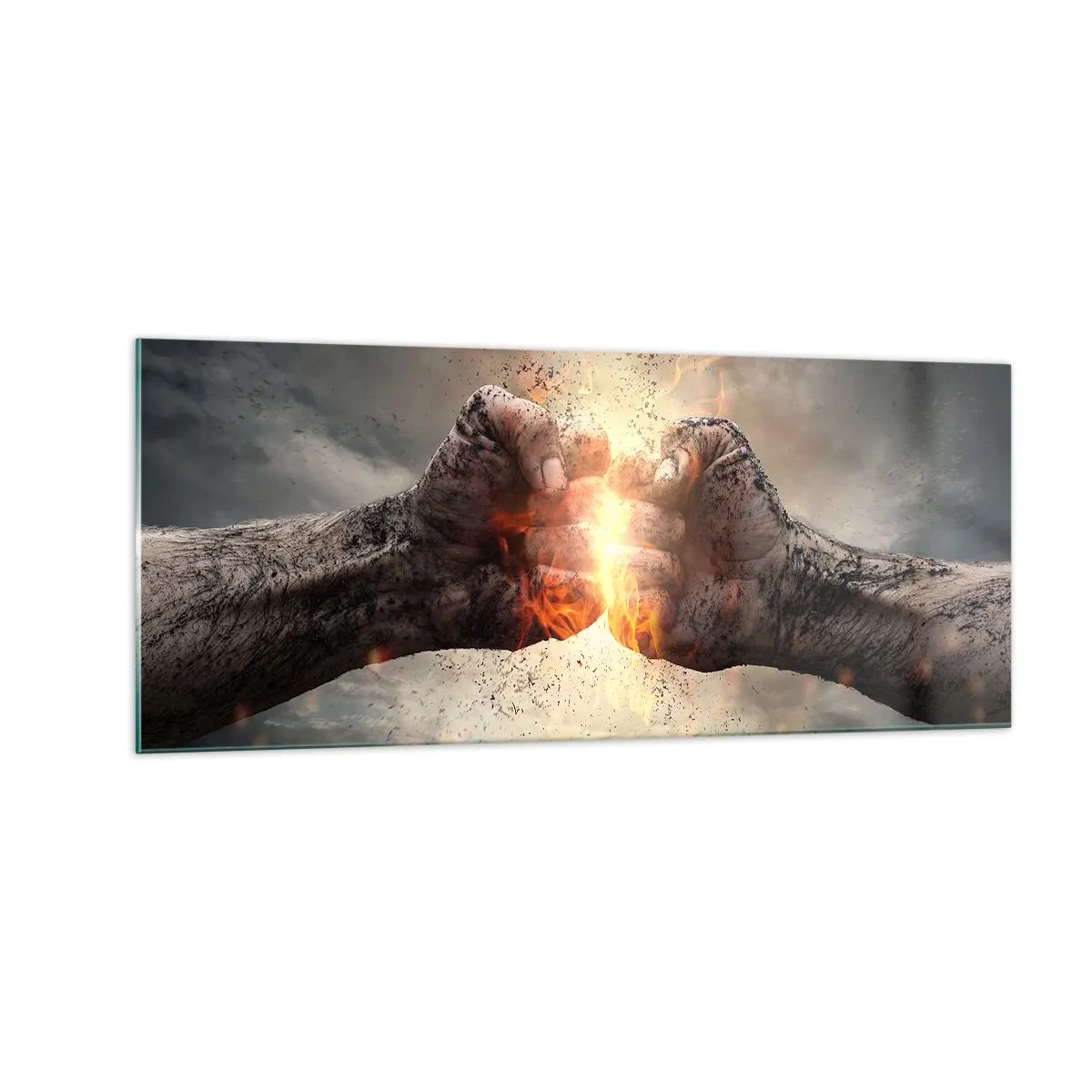 Quadro su vetro - Pronto alla battaglia - 100x40 cm