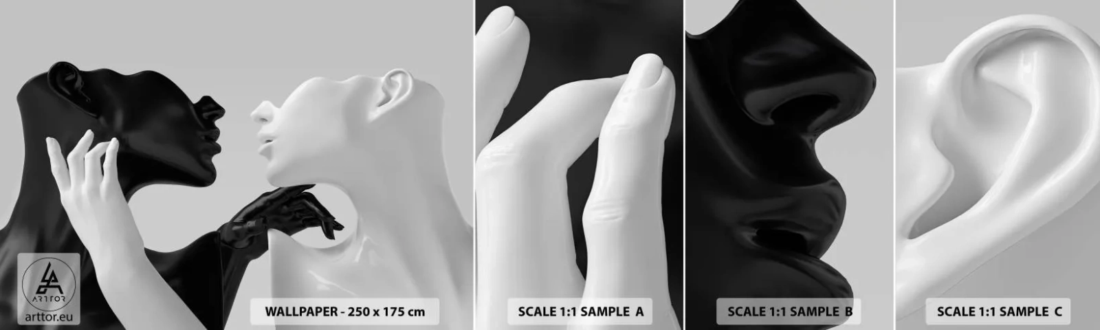 Campione Di Fotomurale Standard Eco - Desiderio - attrazione - Astrazione, Manichino, Statua - 100x30 cm