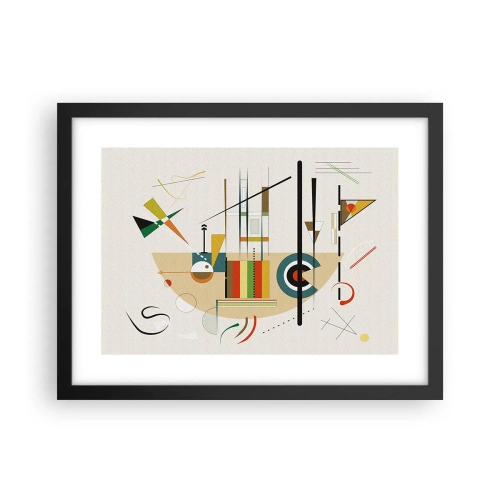 Poster in cornice nera - E il mondo ride - 40x30 cm