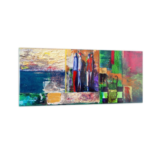 Quadro su vetro - Relazioni ed emozioni - 100x40 cm