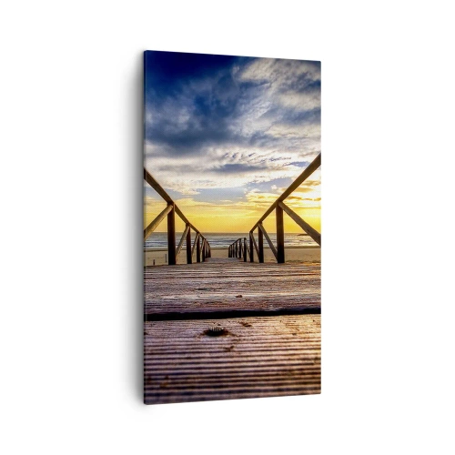 Quadro su tela - Stampe su Tela - Verso la spiaggia silenziosa al tramonto - 45x80 cm