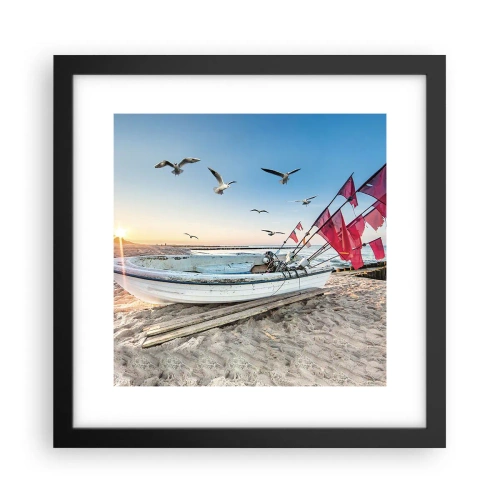 Poster in cornice nera - Meritato riposo - 30x30 cm