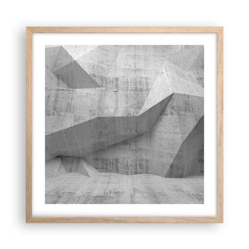 Poster in cornice rovere chiaro - Una vera sfida - 50x50 cm