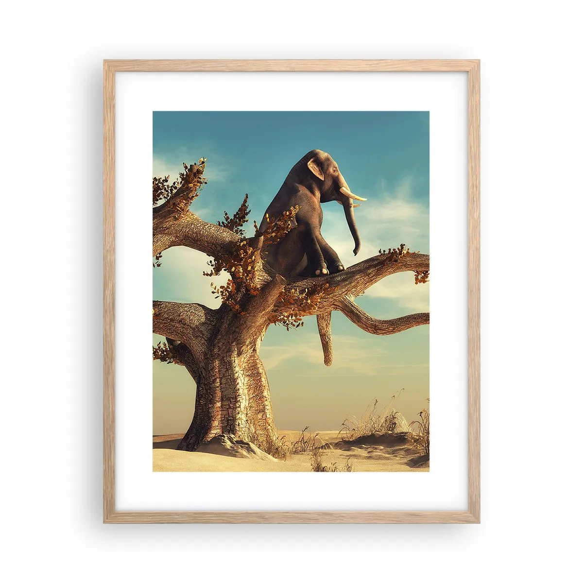 Poster in cornice rovere chiaro - Nuovo punto di vista - 40x50 cm