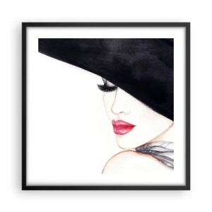Poster in cornice nera - Eleganza e sensualità - 50x50 cm