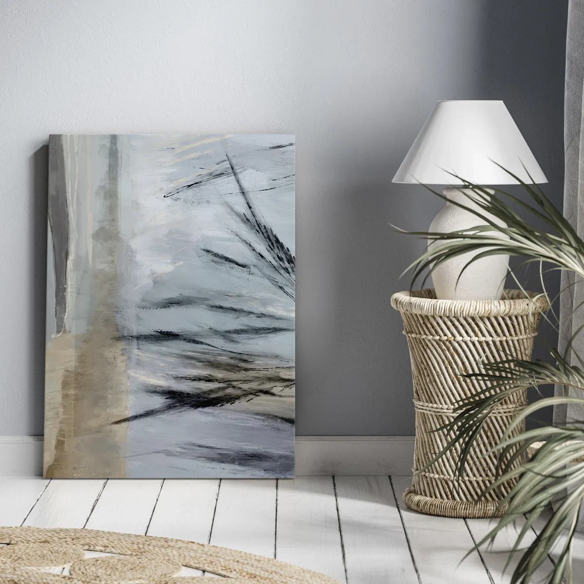 Quadro su tela - Stampe su Tela - Campi d'inverno - 55x100 cm