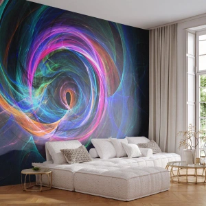 Fotomurali Premium Sand - Un vortice colorato di energia in una forma astratta - 100x70cm - Dove mi porti? - Decorazione murale moderna per soggiorno e camera da letto ARTTOR