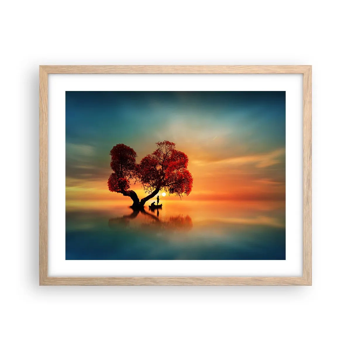 Poster in cornice rovere chiaro - Gli esiliati e il silenzio fuori dal mondo - 50x40 cm