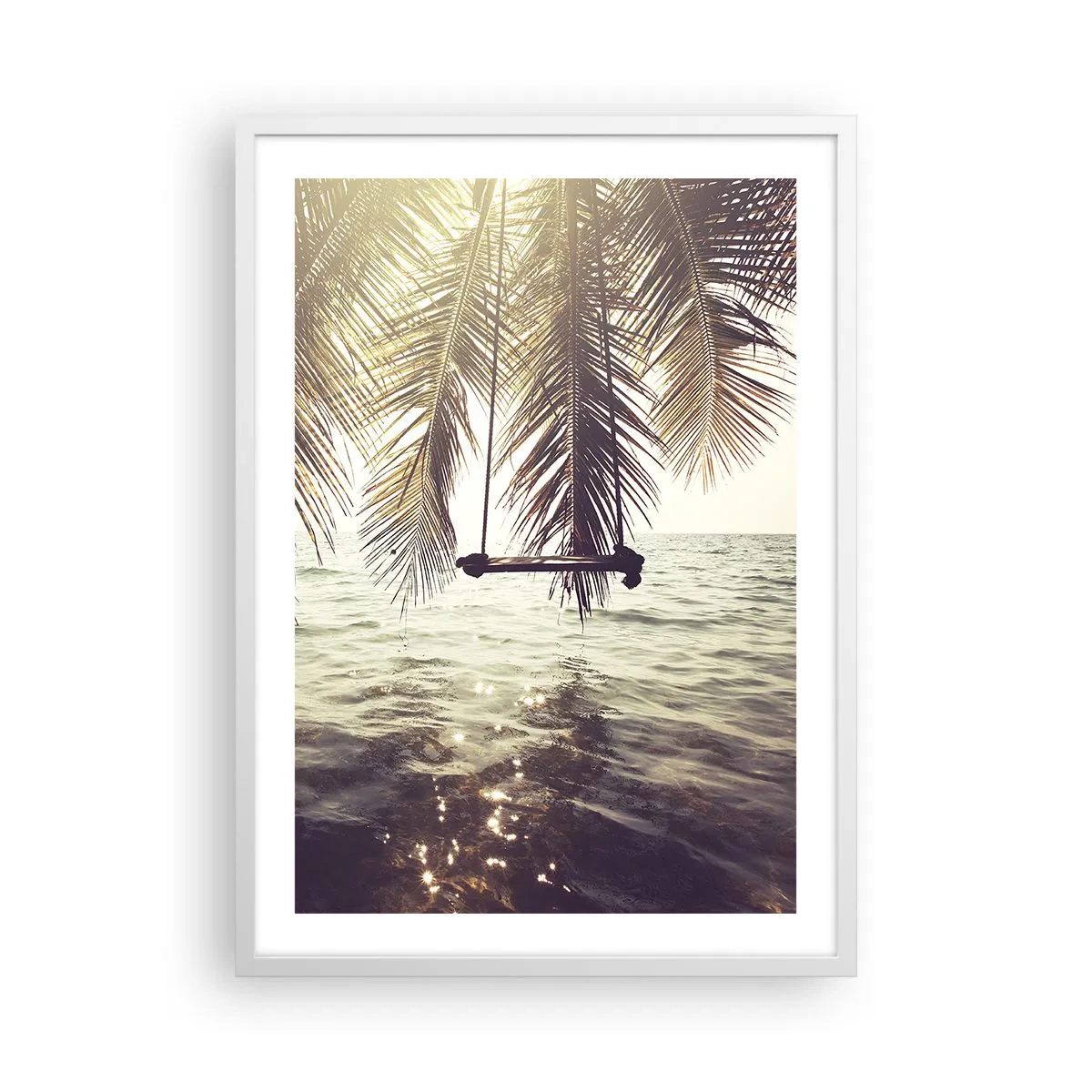 Poster in cornice bianca - Si può dondolare tra le nuvole a volontà - 50x70 cm