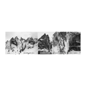 Campione di Fotomurale Adesivo Deluxe Sticker - Cresta minacciosa di granito - Paesaggio, Montagne, Alpi - 100x30 cm