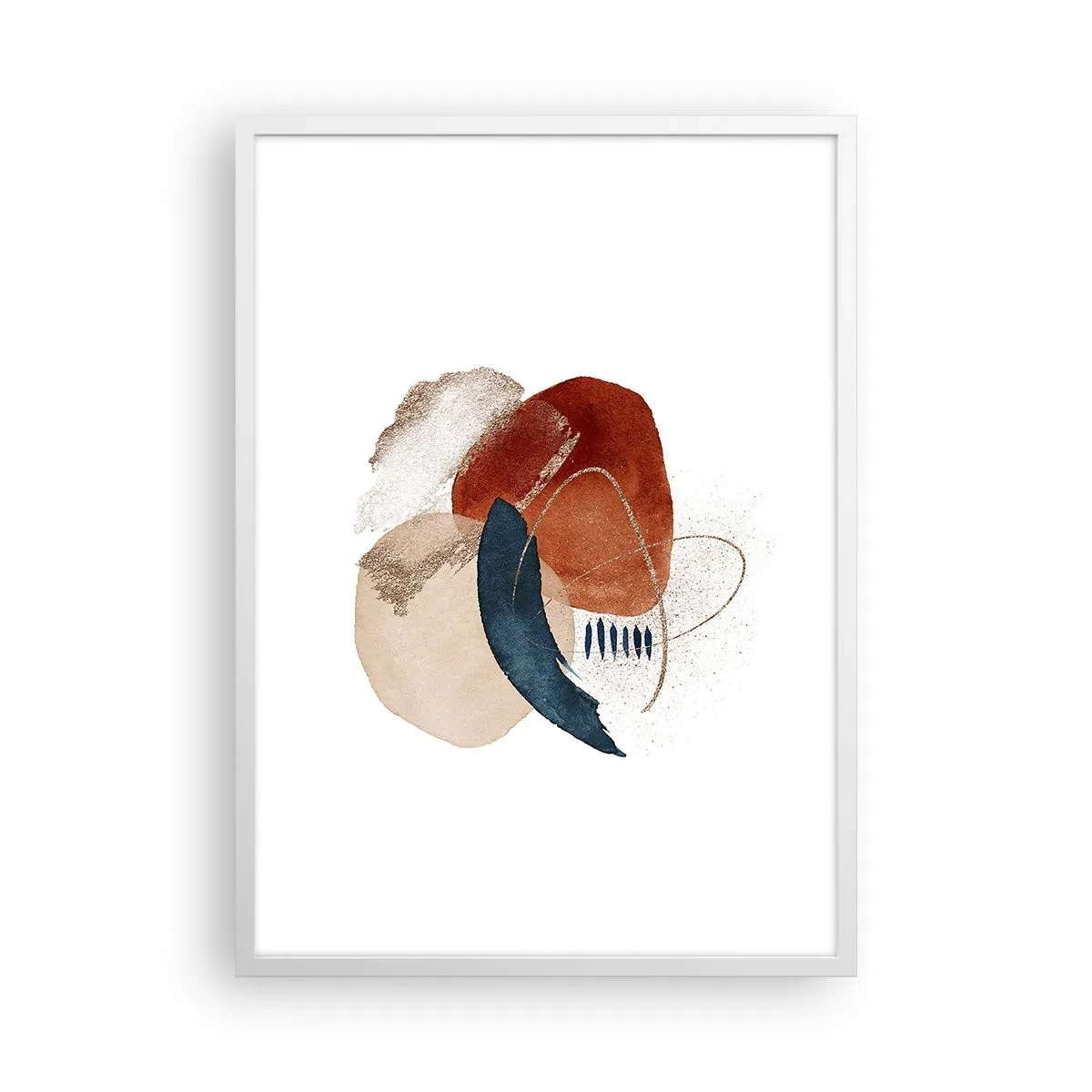 Poster in cornice bianca - Composizione ovale - 50x70 cm