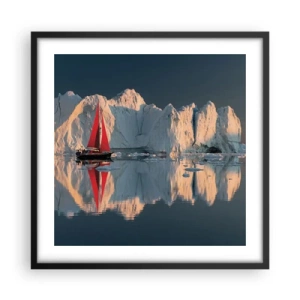 Poster in cornice nera - Ai confini del mondo - 50x50 cm